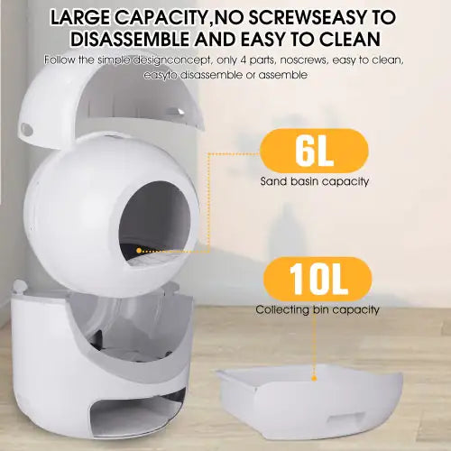 Smart Litter Box Dual Deodorization with App Control