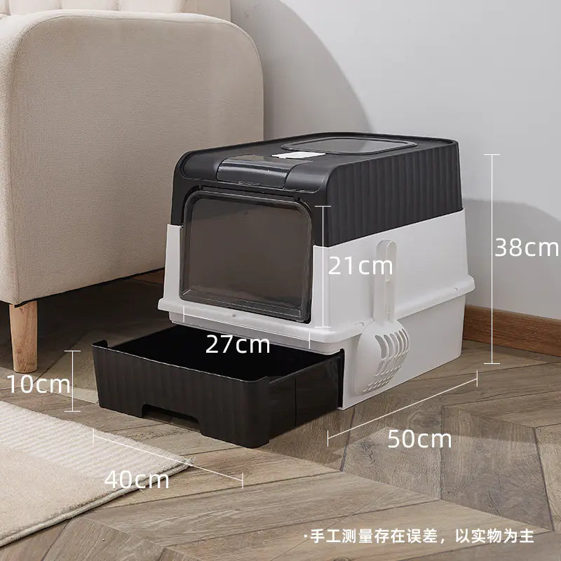 Spacious Anti-Splash Cat Litter Haven