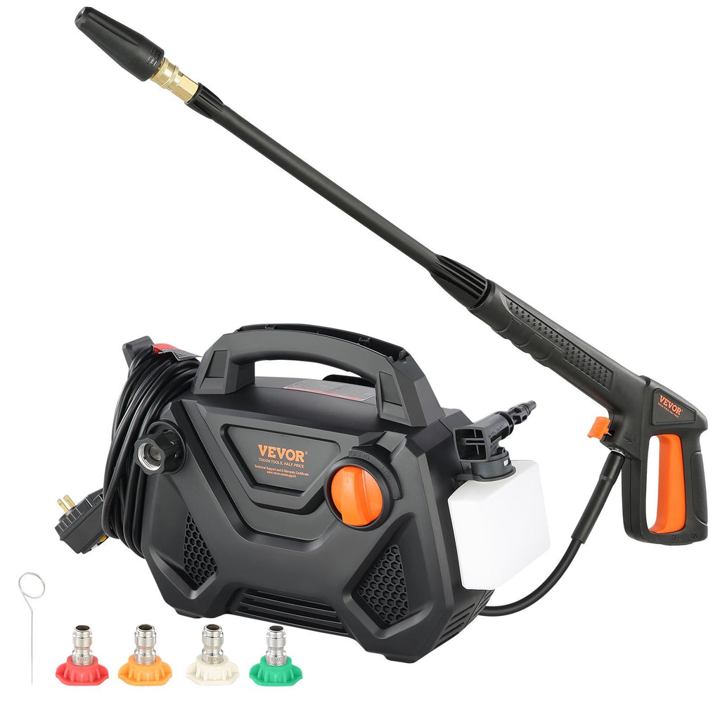 Electric Pressure Washer, 2150-PSI 1.85-GPM, Foam Cannon High-Pressure With 5 Different Nozzle, 20ft Hose35ft Cord Lightweight Washer, Portable Cleans Cars