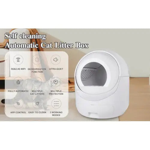 Smart Litter Box Dual Deodorization with App Control