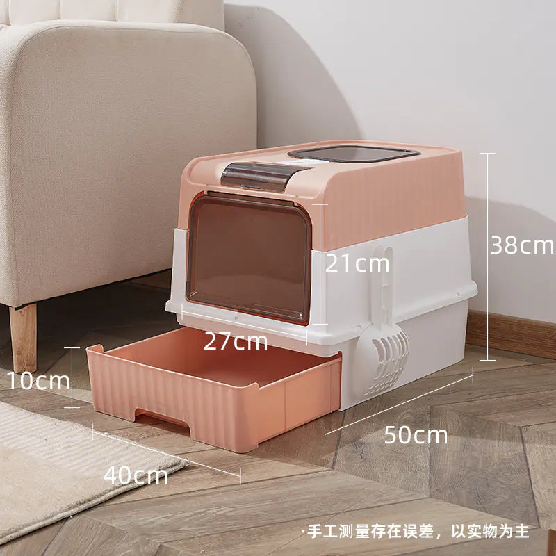 Spacious Anti-Splash Cat Litter Haven