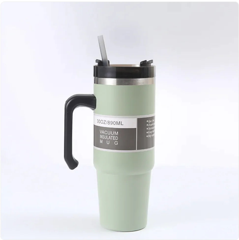 Sleek Stainless Travel Cup with Straw