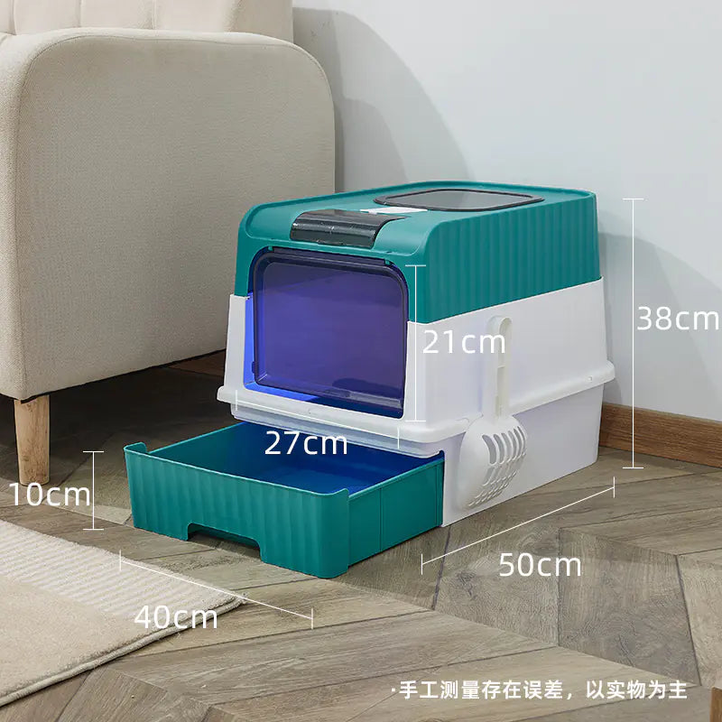 Spacious Anti-Splash Cat Litter Haven