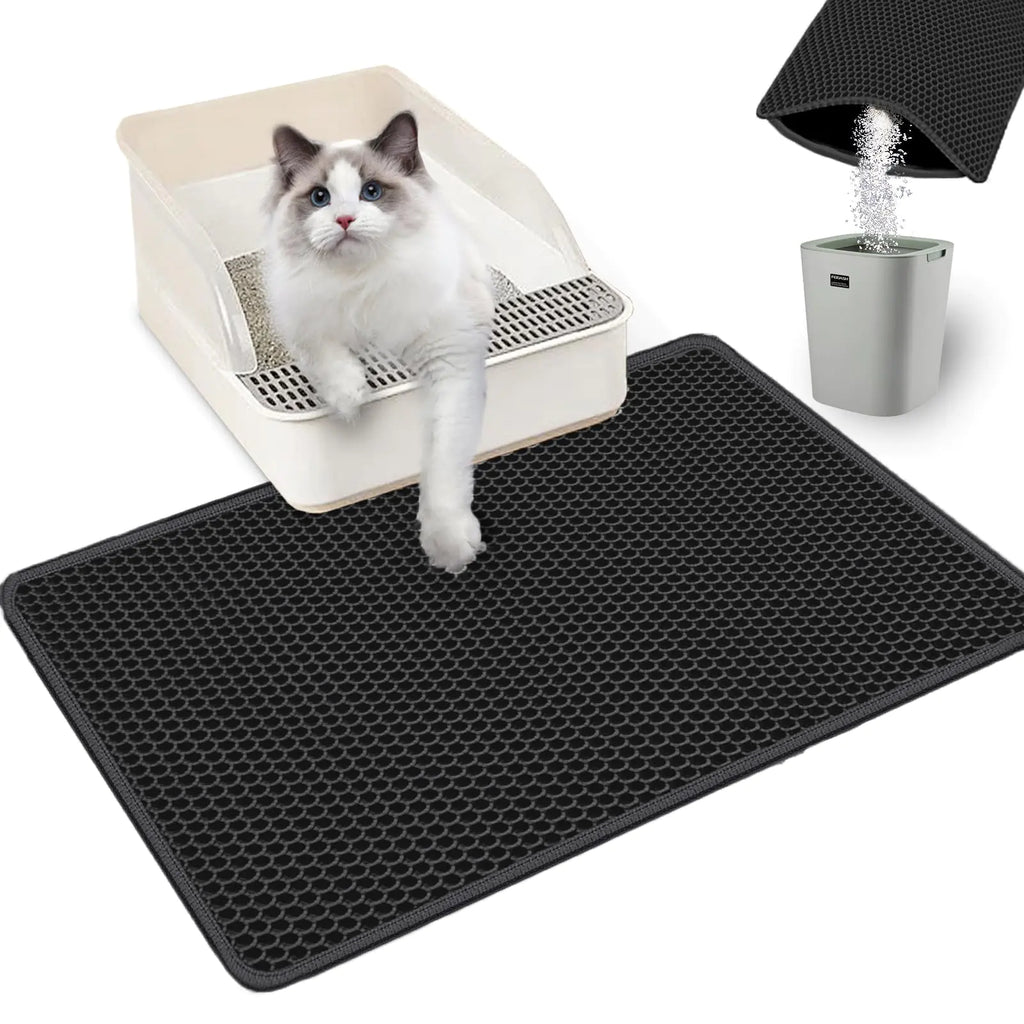 Dual Layer Kitty Litter Catch Mat 23.4x14.7 Inches