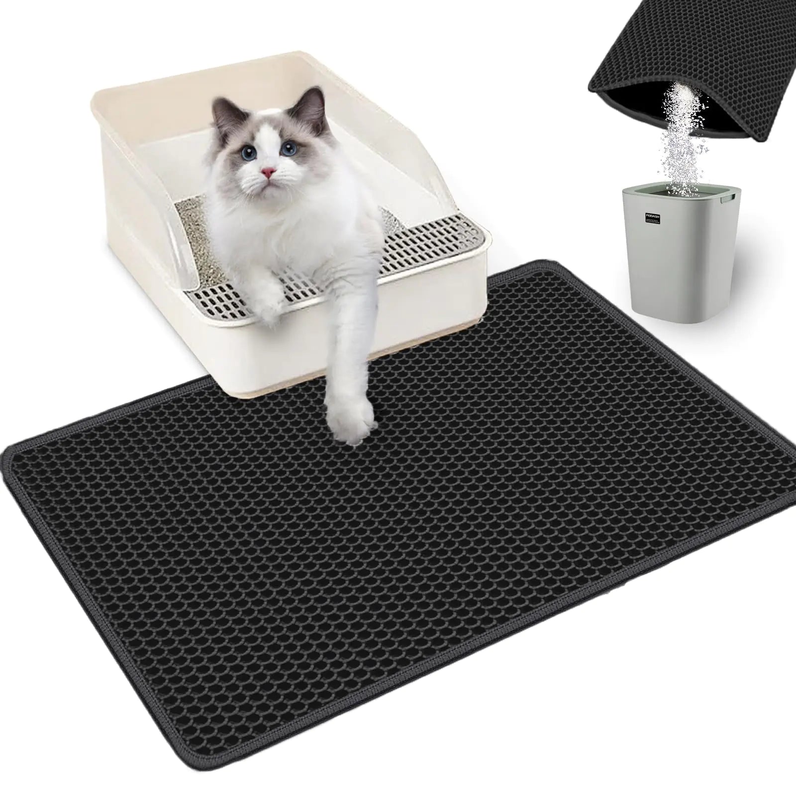 Dual Layer Kitty Litter Catch Mat 23.4x14.7 Inches