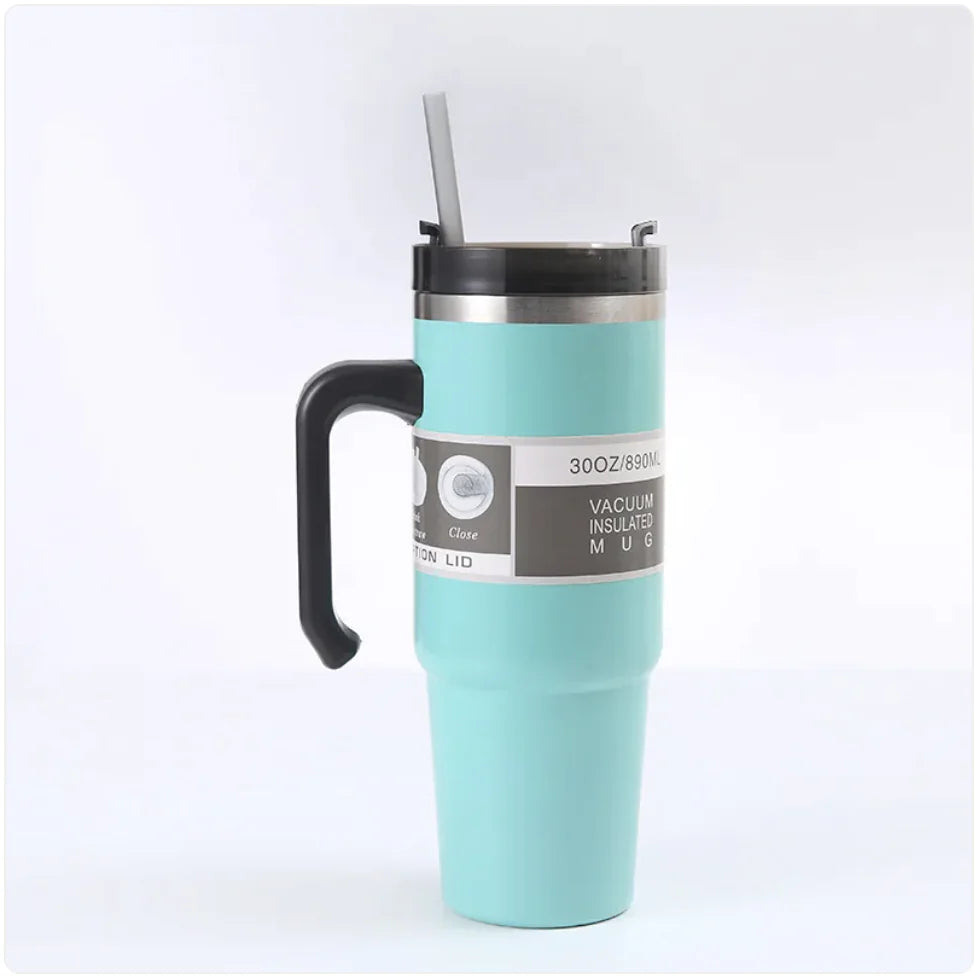 Sleek Stainless Travel Cup with Straw
