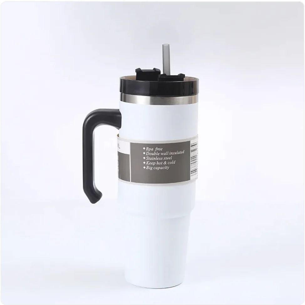 Sleek Stainless Travel Cup with Straw