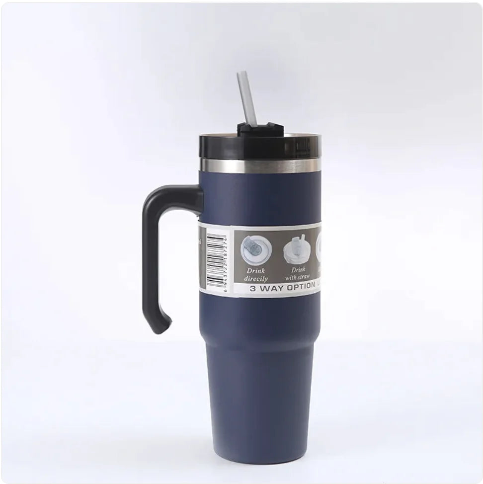Sleek Stainless Travel Cup with Straw