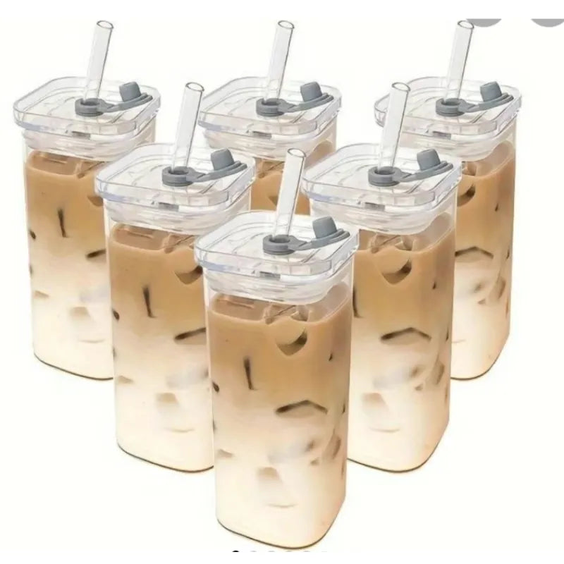 Modern Square Beverage Cup with Lid
