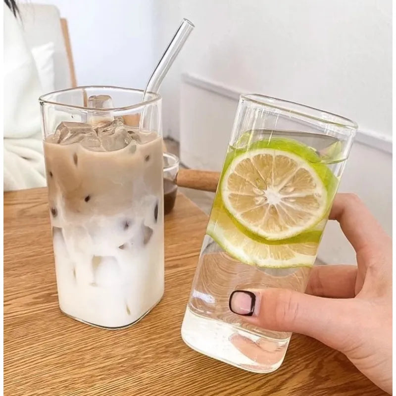 Modern Square Beverage Cup with Lid