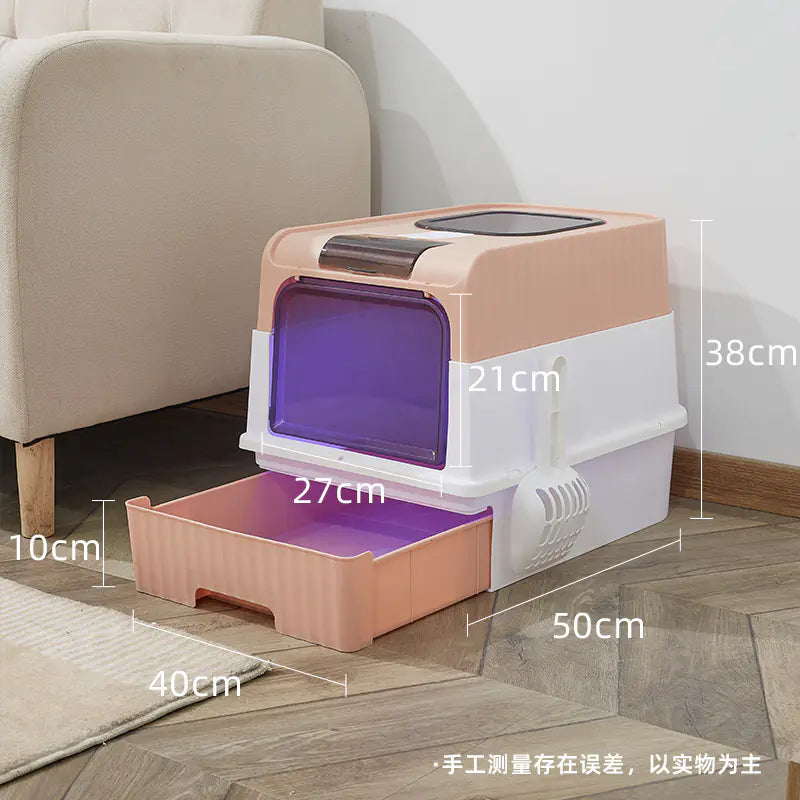 Spacious Anti-Splash Cat Litter Haven