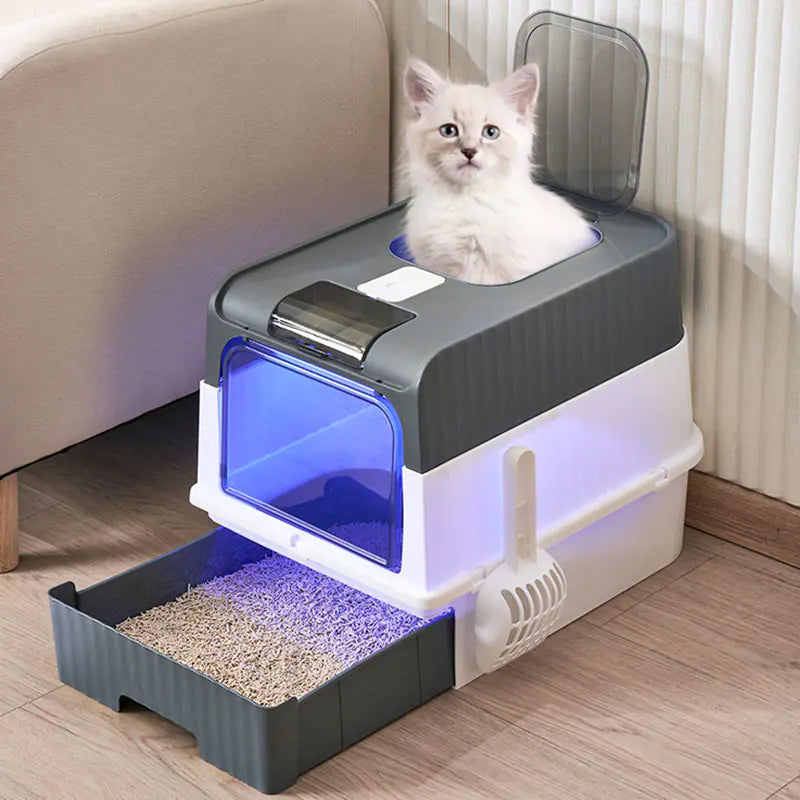 Spacious Anti-Splash Cat Litter Haven